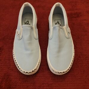 Vans Light Blue Slip-On Sneakers